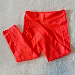 Neon coral Alo 3/4 length leggings